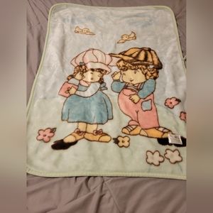Vintage Excell Gold Precious Baby Blanket 80x110cm Pastel Green
